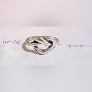 Buy 2 get 1 free💍Elegant Silver Color Heart Knot Ring